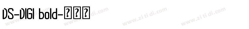 DS-DIGI bold字体转换